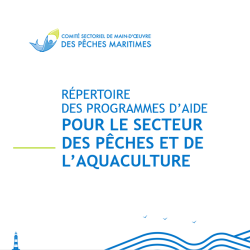 Répertoire des programmes d'aide pour le secteur des pêches et de l'aquaculture